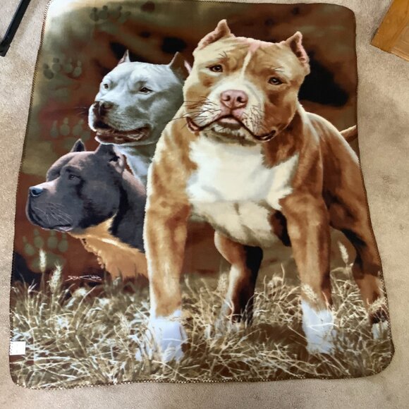BullDog Theme Gardner Lap Coverlet 60" x 50" Brown Tones NWOT - Picture 5 of 8